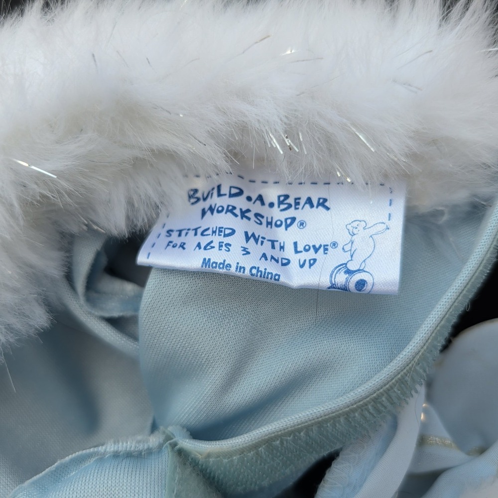 Build A Bear Blue Velvet Ice Skater Outfit Winter White Fur BABW - Picture 3 of 6